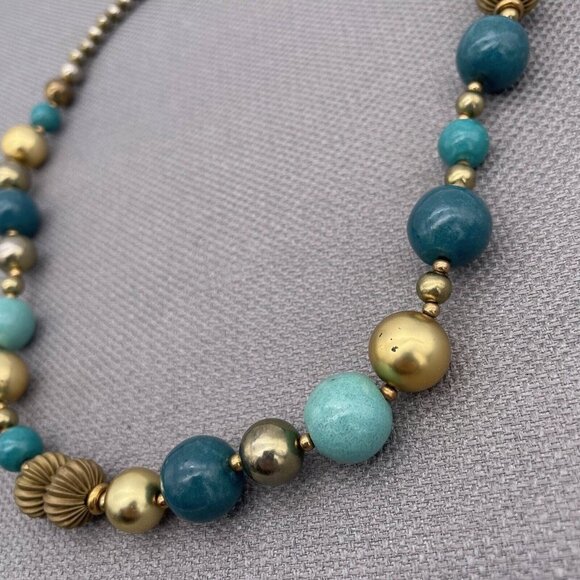 Designed by Paula Ball Beaded Necklace Multicolor Spring Ring Closure 21 Inch - Picture 3 of 6